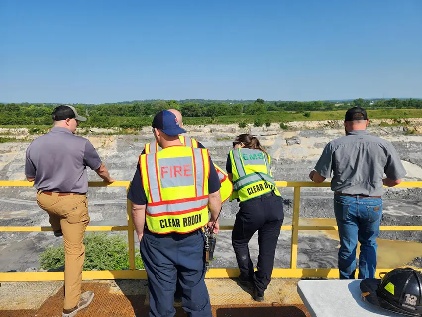 Clear Brook Fire Department visiting the Winchester operation