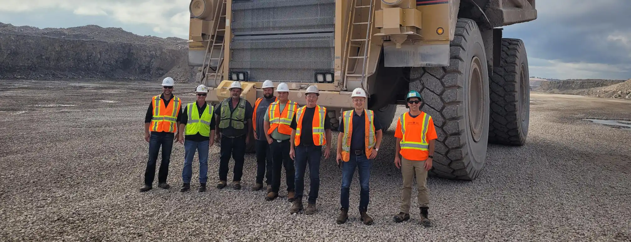 Group on a tour of the quarry